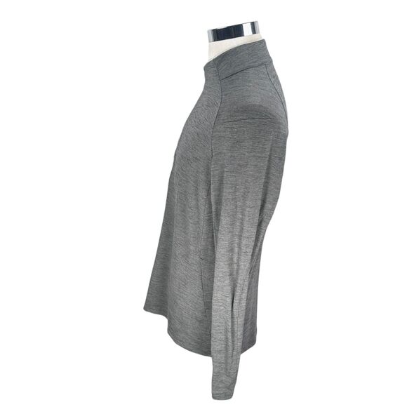 Lululemon Surge Warm Half Zip Top Men's Large Gray Long Sleeve Thumbholes Slim - Picture 4 of 9